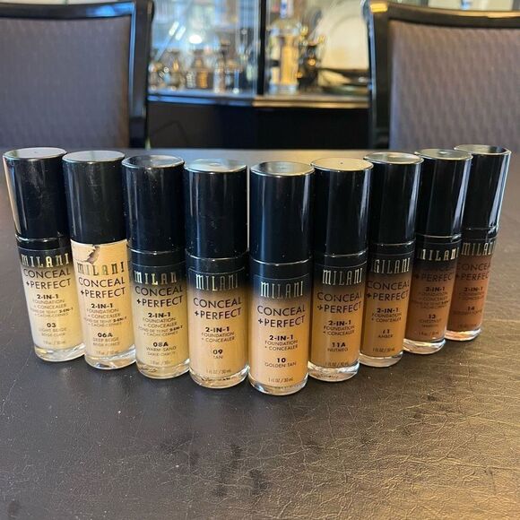 10 Golden Tan Matte Milani Conceal + Perfect 2-in-1 Foundation + Concealer - Picture 2 of 4